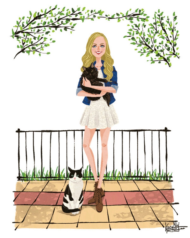 Custom Pet Portrait - Personalized Pet Gifts, Pet Memorial, Custom Portrait, Custom Pet Painting, Custom Pet Illustration, Digital Portrait bild 4