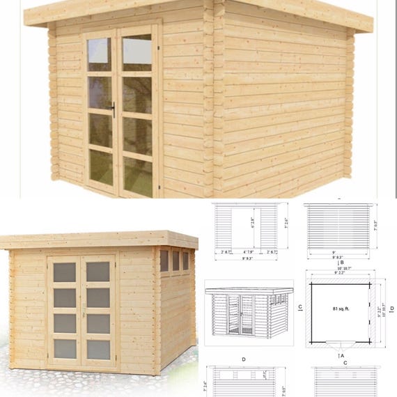 Pool House Storage Shed Kit Garden Cabin Kit Etsy