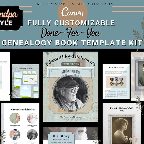 Ancestry Book Template Family Tree Etsy Ancestry Book Template Family Tree Etsy