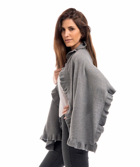 cashmere ruffle wrap