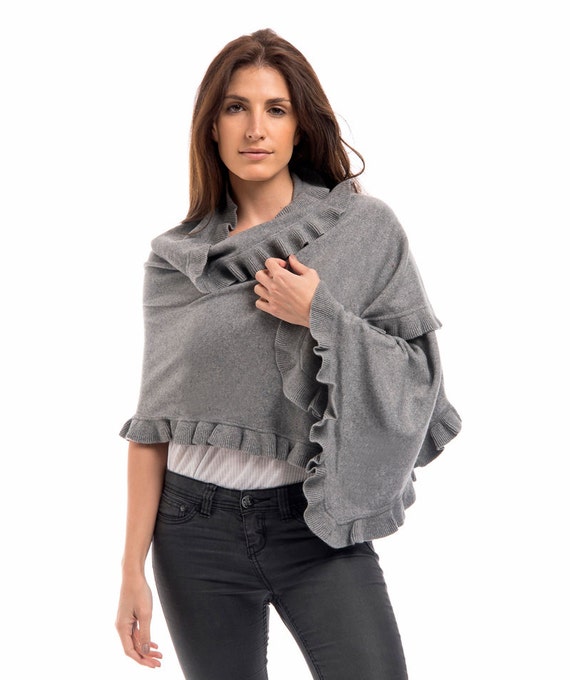 Ruffle Cashmere Wrap 