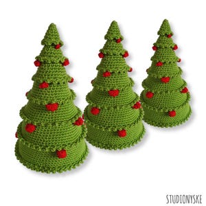 Christmas crochet PATTERN, amigurumi tree with balls, X-mas ornament decoration