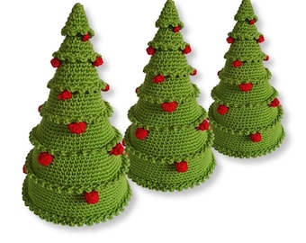 Christmas crochet PATTERN, amigurumi tree with balls, X-mas ornament decoration