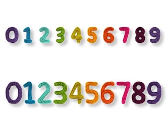 Alphabet numbers pattern crochet large small birthday garland