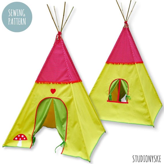 Tipi-Zelt fr Kinder, Muster, Wigwam-Pilz-Spielhaus, drinnen und drauen,  PDF - Etsy.de