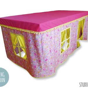 Tablecloth tent PATTERN flower house kids playhouse DIY PDF