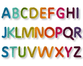 Applique letters pattern crochet uppercase PDF instant download