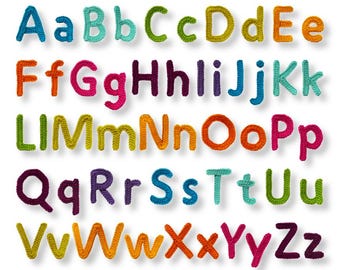 Alphabet letters pattern crochet uppercase lowercase birthday garland