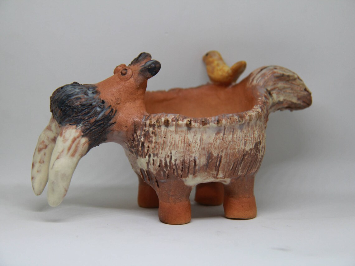 Animal Pots Decorated With Handpainted Ceramics. Etsy Canada
