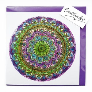 Tarjeta de saludos de Mandala floral
