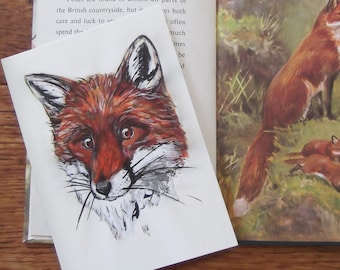 Fox Postcard - Foxes - Original Illustration - Wildlife Illustration - British Wildlife - Postcard - Fox