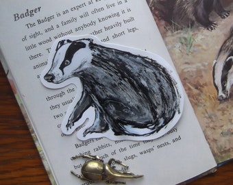 Badger Vinyl Sticker Wildlife Sticker