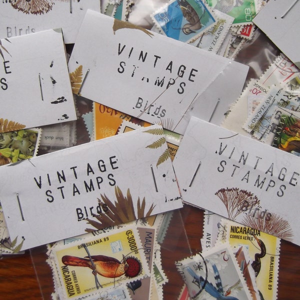 Vintage Wildlife Animal Stamps Collection Used