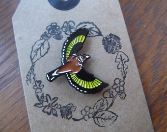 Goldfinch Soft Enamel Pin - Wildlife Illustration - British Wildlife - Soft Enamel - Pins - Goldfinch