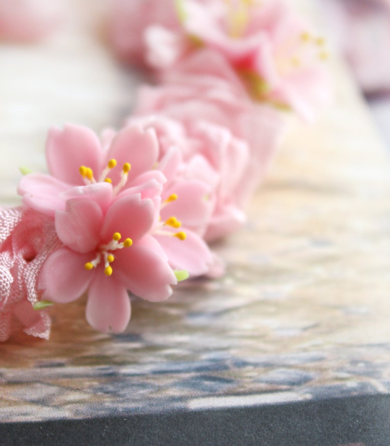 TUTORIAL Polymer Clay Sakura Cherry Blossom Beads Hand Etsy