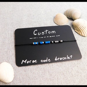 CUSTOM Morse Code Bracelet – Customized Bracelet - Women Men – Custom Name – Message Bracelet - Quote Bracelet - Wish Bracelet - Simple Gift