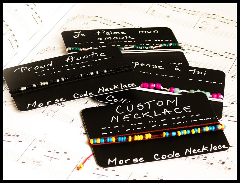 CUSTOM Morse Code Necklace – Customized Necklace - Women Men – Custom ...