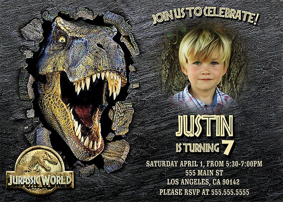 Jurassic World Invitation Jurassic World Digital File