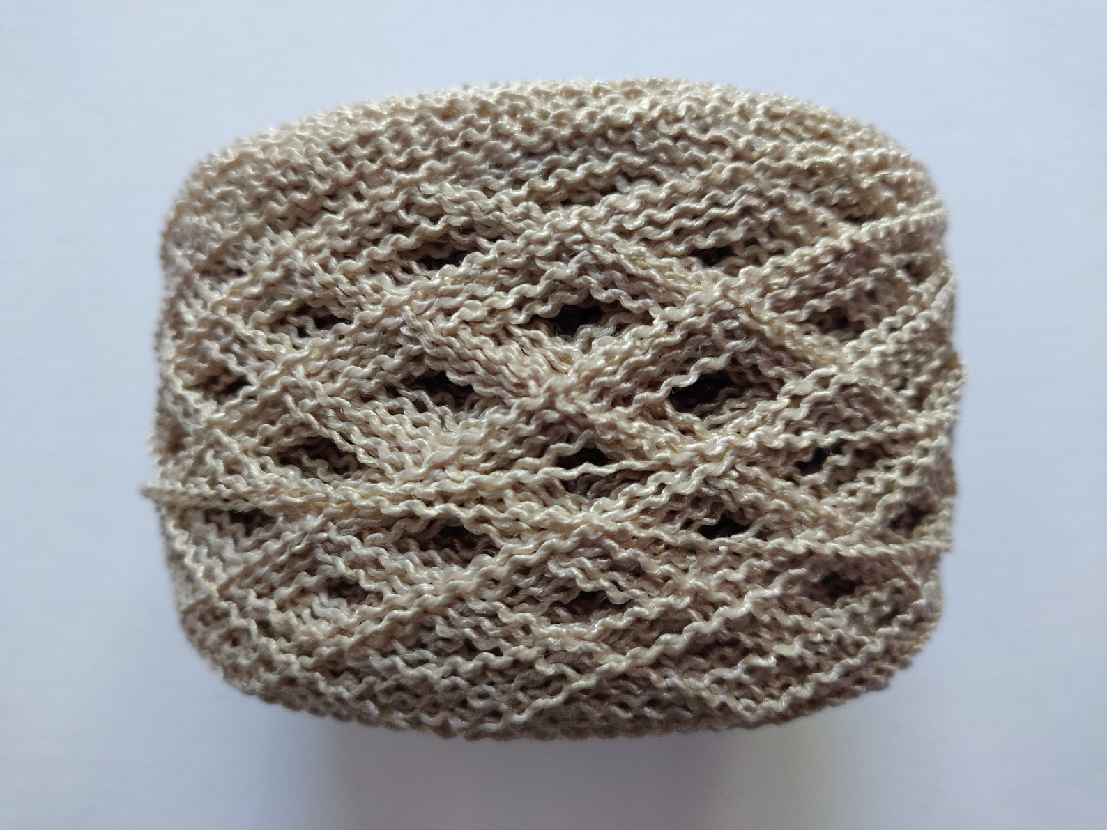 Yarn Wool Crinkly Polyamide Fancy Crimped Yarn 100g Ball Champagne