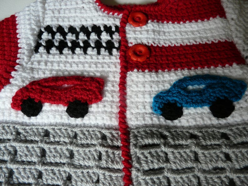 English Dutch Crochet Pattern Baby Cardigan Grand Prix 0 24 months image 7