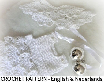 English + Dutch Crochet Pattern Baby & Toddler Dress Christmas Angel 0-24 months - US terms