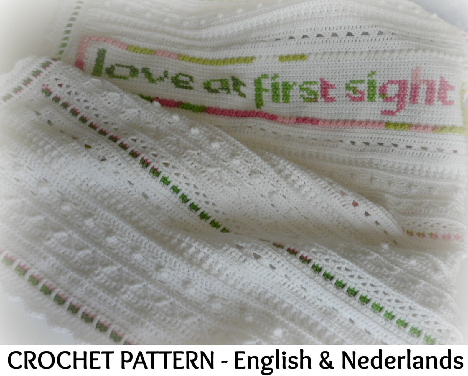 English Dutch Crochet Pattern Baby Blanket love at First Sight Etsy