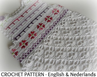 English + Dutch Crochet Pattern Baby & Toddler Summer Dress Hygge  0 - 36 months - 3yo - US Terms