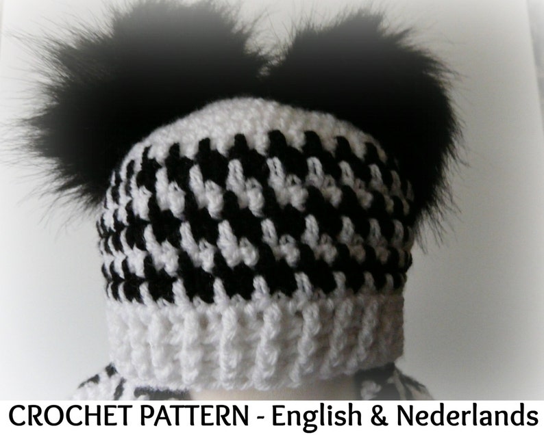 Winter Baby Beanie Pepita 0-24 months English Dutch Pattern