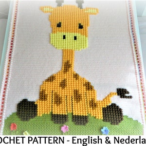 English + Dutch Crochet Pattern Baby / Toddler Blanket "April's Baby"