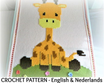 English + Dutch Crochet Pattern Baby / Toddler Blanket "April's Baby"