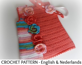 English + Dutch Crochet Pattern Baby Summer Dress Marshmallows 0-24 months