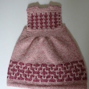 2 English Dutch Crochet Patterns Baby Set Pink Mosaic: Dress - Etsy
