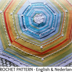 English + Dutch Crochet Pattern Keepsake Blanket / Temperature Blanket Once Upon a Time…….  there was a Special Year US Terms