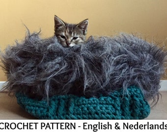 English + Dutch Crochet Pattern Anti-stress Basket Timataki for Dog and Cat - SPONSOR PROJECT