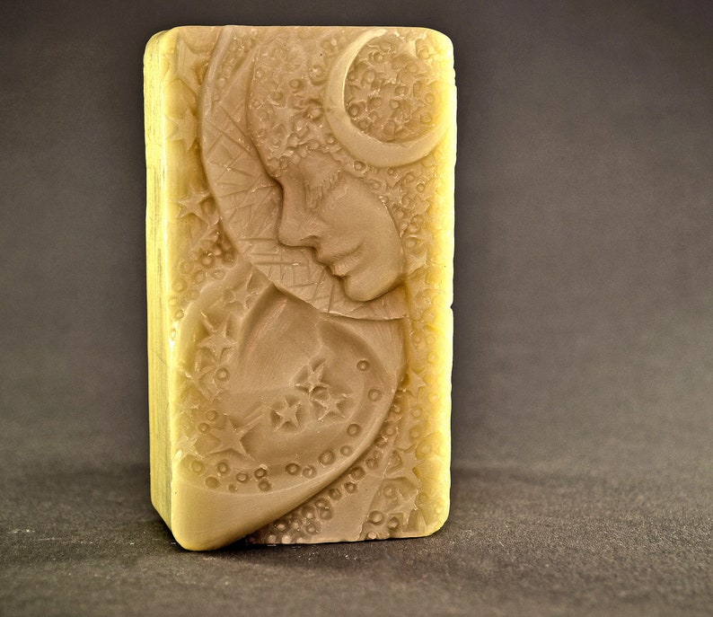 LADY MOON SILICONE Mold Soap Flexible Sturdy Celestial Mould Etsy Canada