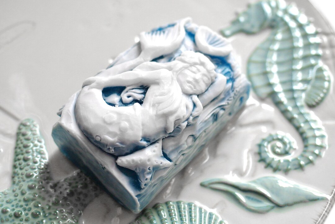 MERMAID SOAP SILICONE Mold Bar Mould 5oz Resin Plaster Etsy