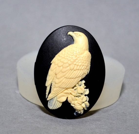 Cameo Eagle Flexible Silicone Mold for Crafts,Jewelry,Resin,Polymer Clay.