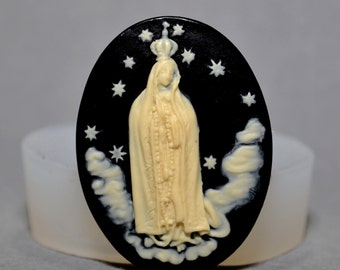VIRGIN MARY  MOLD silicone cameo sugarcraft, fimo, polymer  clay , resin Lady of Fatima
