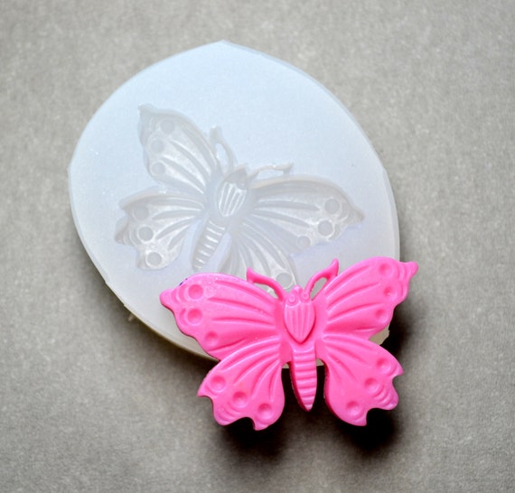 BUTTERFLY SILICONE MOLD cameo cupcake soap plaster icing sugarcraft fimo polymer  clay resin fondant chocolate