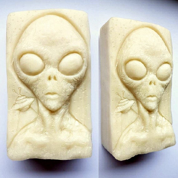 Alien Silicone Mold SOAP Wax Plaster Resin Clay Mould UFO ET X Files