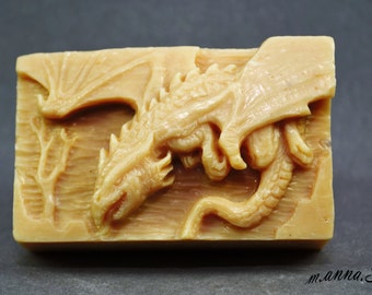 DRACHEN SILIKONFORM zur Seifenherstellung Kerze Gießharz Gips Wachsspiel Thrones 100 g