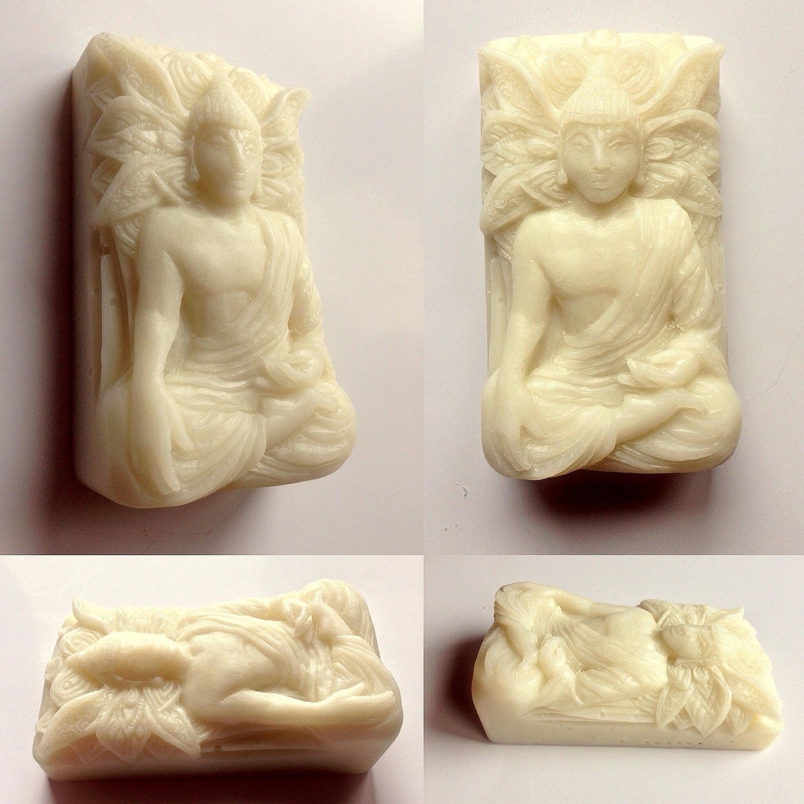 BUDDHA SILICONE MOLD Soap Mould Lotus Bar Plaster Clay Wax Etsy