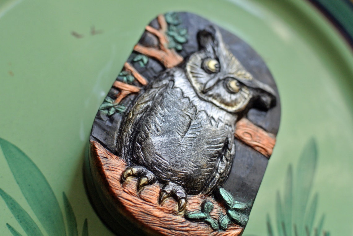 OWL SOAP MOLD Silicone Soap Making Mould Soap Bar Bird Plaster Etsy UK