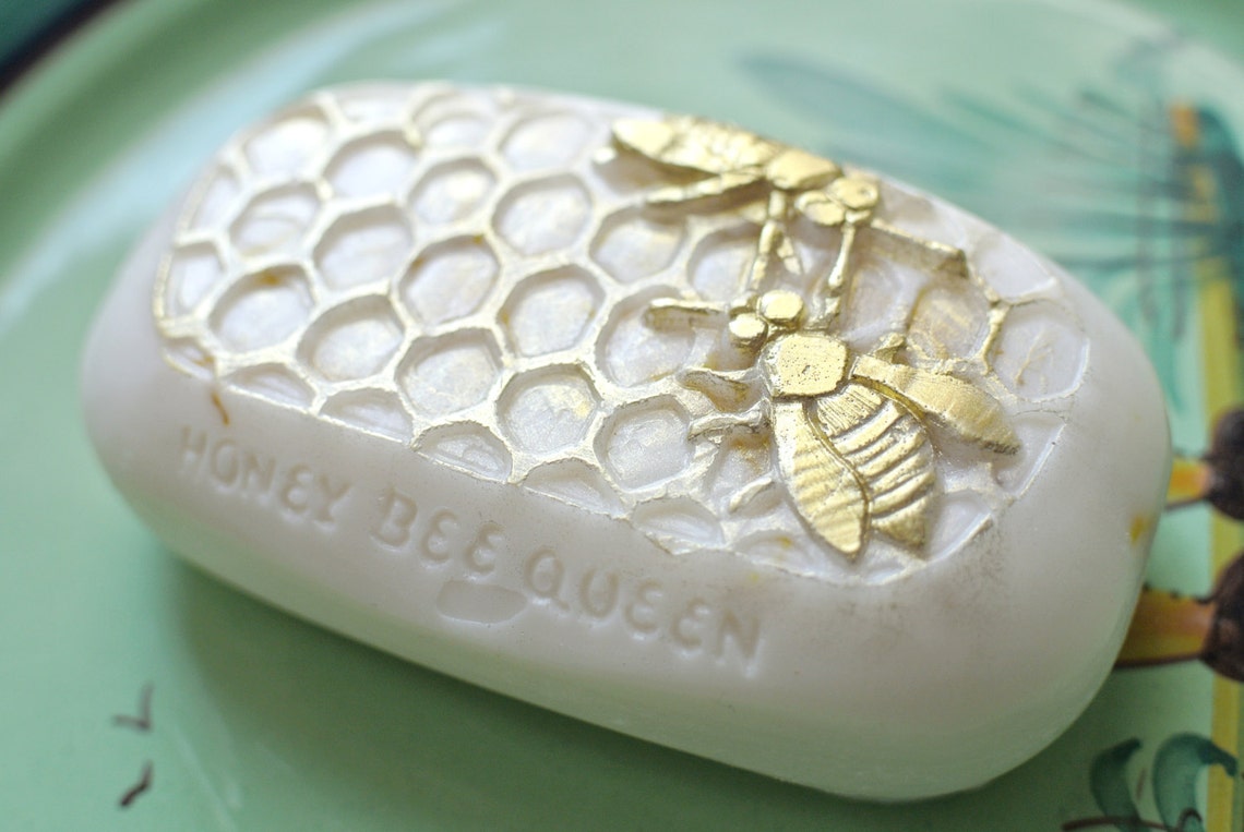 HONEY BEE MOLD Silicone Soap Queen Mould Plaster Clay Wax Etsy