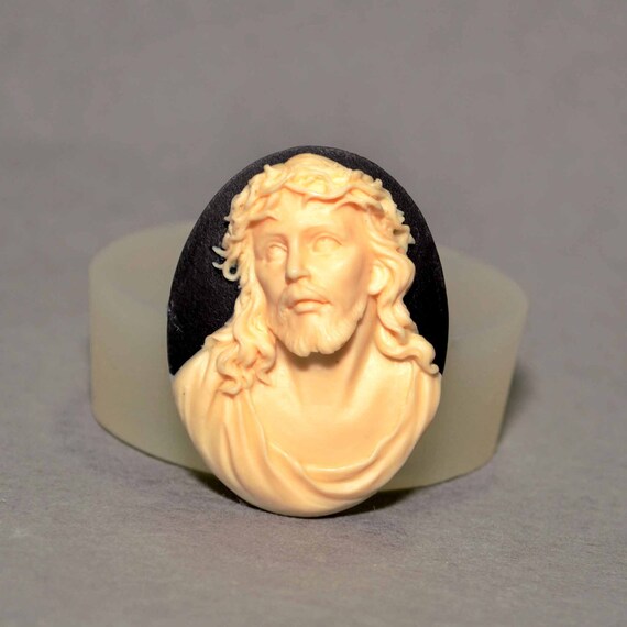 JESUS SILICONE MOLD cameo mold fimo soap sugarcraft resin holly communion baptism christening polymer clay mould chocolate food grade mould
