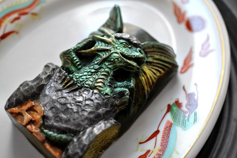 DRAGON MOLD SILICONE soap egg bar mould 55oz resin plaster | Etsy