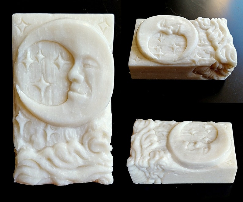 MOON SILICONE SOAP Mold Soap Bar Mould 5oz Resin Plaster Etsy