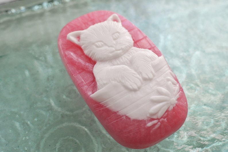 CAT SILICONE MOLD Soap Kitty Cat Soap Bar Soap Making Mould Etsy