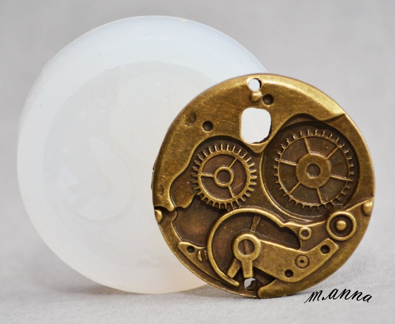 GEAR SILICONE MOLD Clock Steampunk Sugarcraft Polymer Clay Etsy