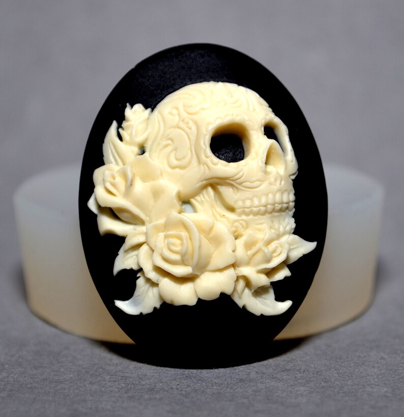 SKULL SILICONE MOLD Cameo Flexible Mould for Resin Polymer Etsy